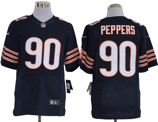 Size 60 4XL-Julius Peppers Chicago Bears #90 Blue Stitched Nike Elite NFL Jerseys