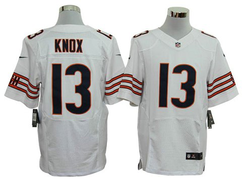 Size 60 4XL-Johnny Knox Chicago Bears #13 White Stitched Nike Elite NFL Jerseys