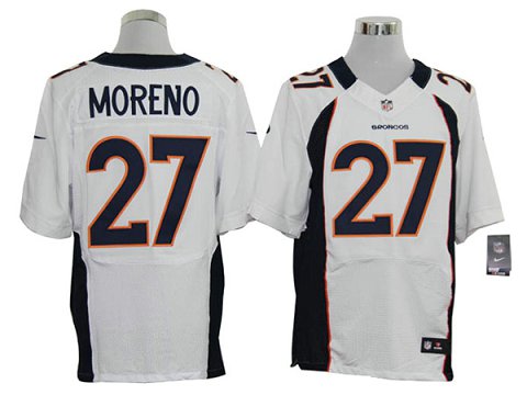Size 60 4XL-Knowshon Moreno Denver Broncos #27 White Stitched Nike Elite NFL Jerseys