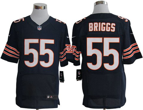 Size 60 4XL-Lance Briggs Chicago Bears #55 Blue Stitched Nike Elite NFL Jerseys