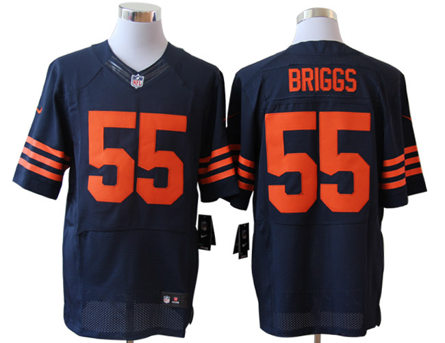 Size 60 4XL-Lance Briggs Chicago Bears #55 Blue&Yellow Stitched Nike Elite NFL Jerseys