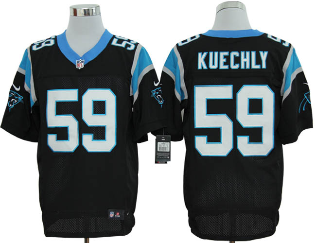 Size 60 4XL-Luke Kuechly Carolina Panthers #59 Black Stitched Nike Elite NFL Jerseys