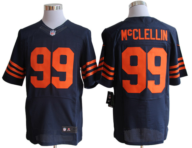 Size 60 4XL-McClellin Chicago Bears #99 Blue&Orange Stitched Nike Elite NFL Jerseys