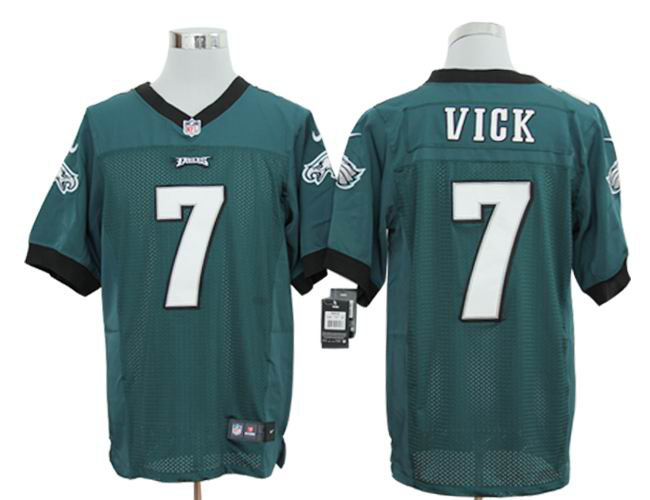 Size 60 4XL-Michael Vick Philadelphia Eagles #7 Green Stitched Nike Elite NFL Jerseys