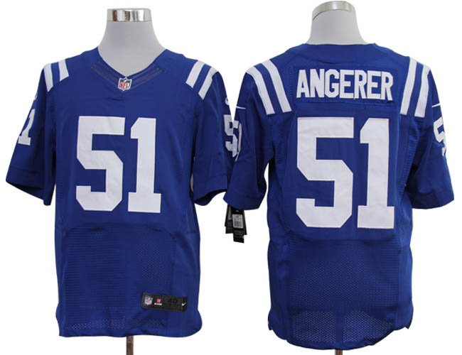 Size 60 4XL-Nike Indianapolis Colts #51 Pat Angerer Elite Blue NFL Jerseys