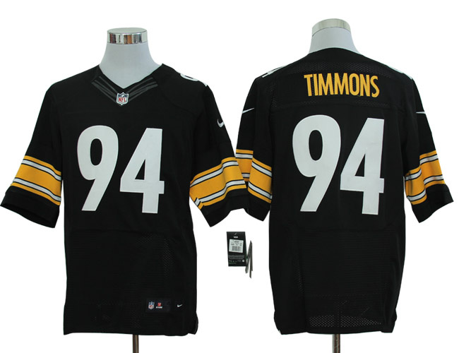 Size 60 4XL-Nike Pittsburgh Steelers 94 Timmons Blck Elite NFL Jersey