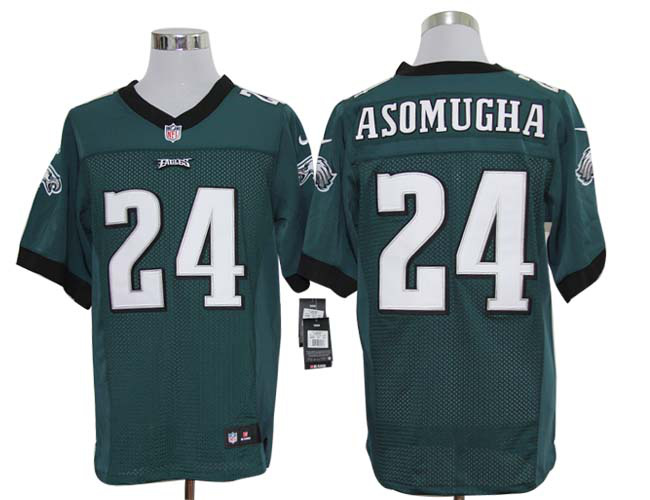 Size 60 4XL-Nnamdi Asomugha Philadelphia Eagles #24 Green Stitched Nike Elite NFL Jerseys