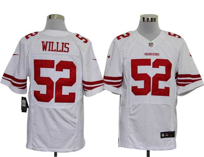 Size 60 4XL-Patrick Willis San Francisco 49ers #52 White Stitched Nike Elite NFL Jerseys