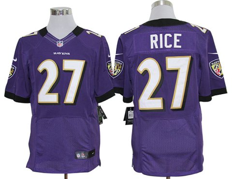 Size 60 4XL-Ray Rice Baltimore Ravens #27 Purple Stitched Nike Elite NFL Jerseys