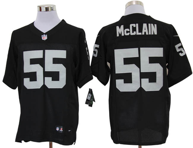 Size 60 4XL-Rolando McClain Oakland Raiders #55 Black Stitched Nike Elite NFL Jerseys