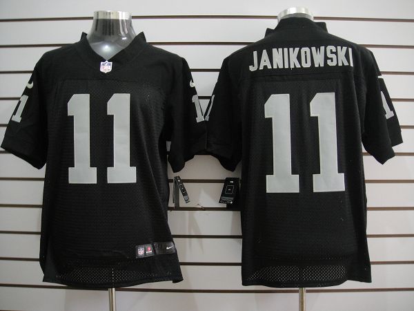 Size 60 4XL-Sebastian Janikowski Oakland Raiders #11 Black Stitched Nike Elite NFL Jerseys