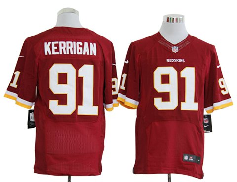 Size 60 4XL-Ryan Kerrigan Washington Redskins #91 Red Stitched Nike Elite NFL Jerseys