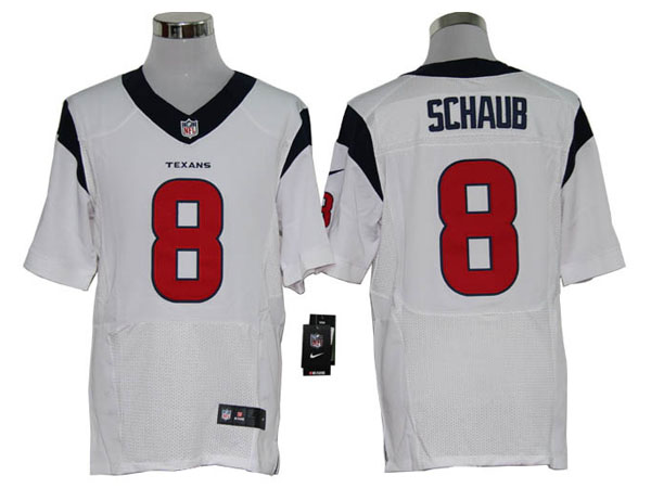 Size 60 4XL-Matt Schaub Houston Texans #8 White Stitched Nike Elite NFL Jerseys