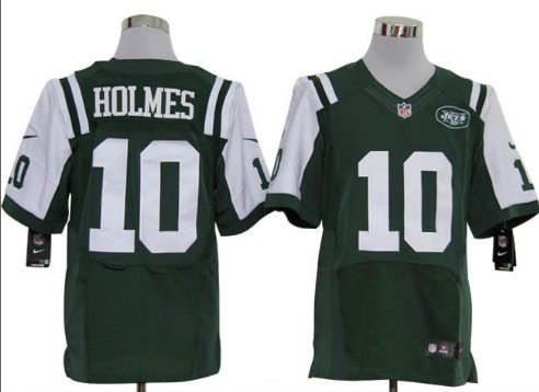 Size 60 4XL-Santonio Holmes New York Jets #10 Green Stitched Nike Elite NFL Jerseys