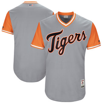 Custom Men's Detroit Tigers Majestic Gray 2017 Players Weekend Authentic Team Jersey