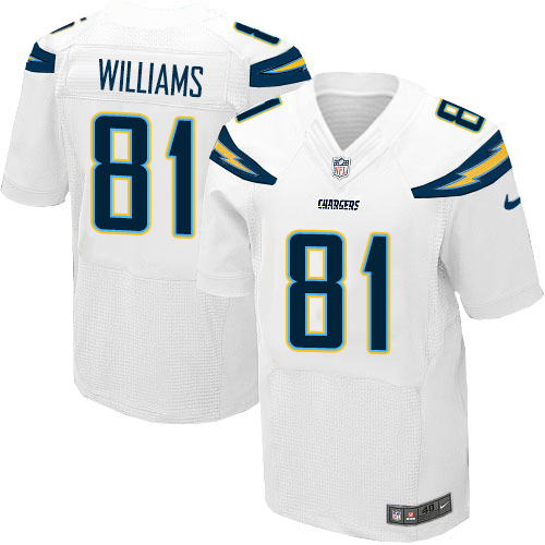 Nike Los Angeles Chargers #81 Mike Williams White Men's Stitched NFL New Elite Jersey