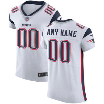 Men's New England Patriots Nike White Vapor Untouchable Custom Elite Jersey