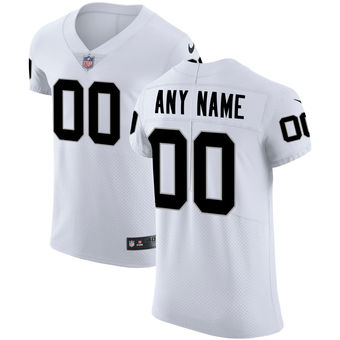 Men's Oakland Raiders Nike White Vapor Untouchable Custom Elite Jersey