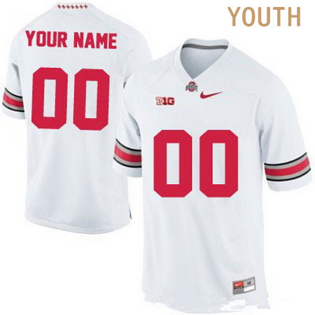 Youth Ohio State Buckeyes Custom College Football Nike Limited Jersey - 2015 White