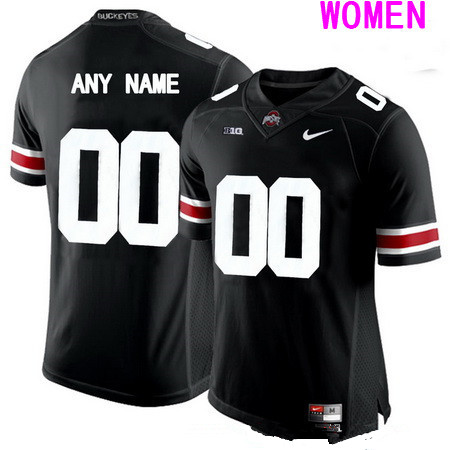 Women's Ohio State Buckeyes Custom College Football Nike Limited Jersey - Black