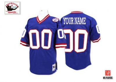 Customized New York Giants Jersey Throwback Blue Football Jersey