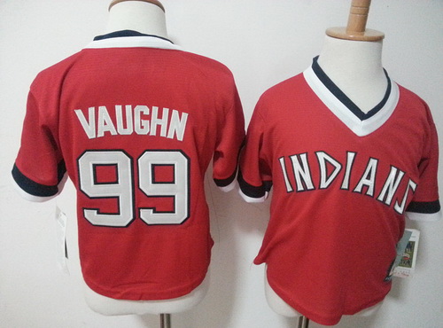 Toddler Cleveland Indians #99 Rick Vaughn 1974 Red Pullover MLB Majestic Baseball Jersey