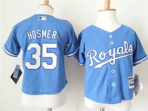 Toddler Kansas City Royals #35 Eric Hosmer Alternate Light Blue MLB Majestic Baseball Jersey