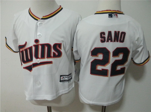 Toddler Minnesota Twins #22 Miguel Sano White Home MLB Majestic Baseball Jersey