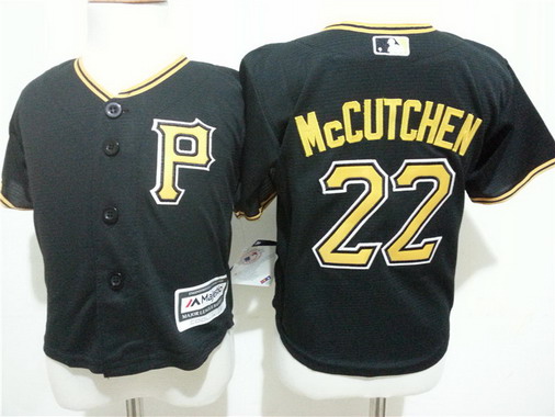Toddler Pittsburgh Pirates #22 Andrew McCutchen Alternate Black MLB Majestic Baseball Jersey