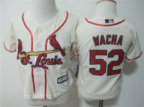 Toddler St. Louis Cardinals #52 Michael Wacha Cream MLB Majestic Baseball Jersey