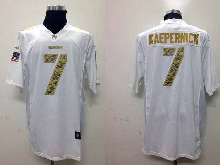 NEW San Francisco 49ers #7 Colin Kaepernick White Jerseys(USA Game)