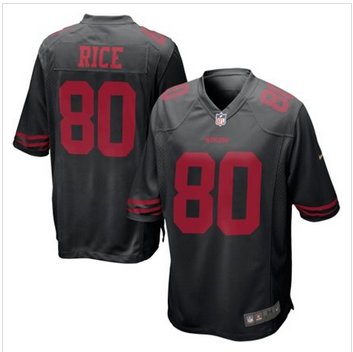 New San Francisco 49ers #80 Jerry Rice Black Alternate Game Jersey