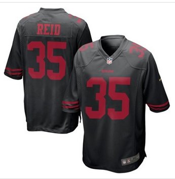 New San Francisco 49ers #35 Eric Reid Black Alternate Game Jersey