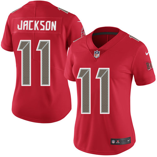Women's Nike Buccaneers #11 DeSean Jackson Red Stitched NFL Limited Rush Jersey