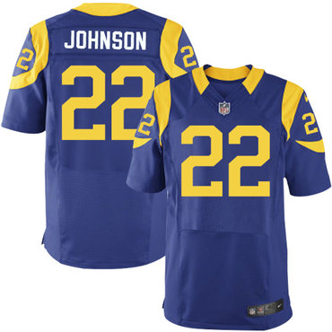 Nike Los Angeles Rams #22 Trumaine Johnson Royal Blue Alternate Men's Stitched NFL Elite Jersey