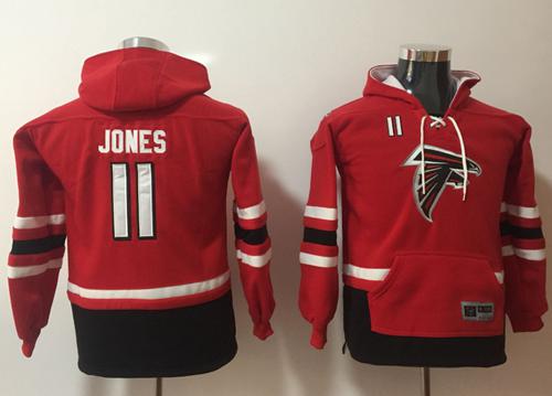 Nike Atlanta Falcons #11 Julio Jones Red Youth Name & Number Pullover NFL Hoodie