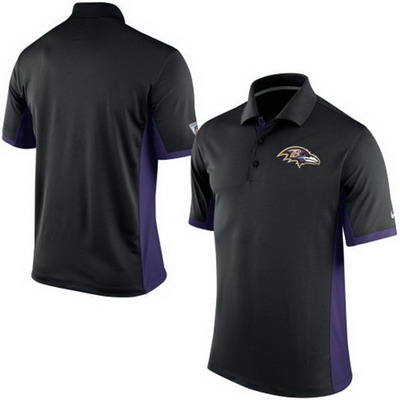 Men's Baltimore Ravens Nike Black Team Issue Performance Polo