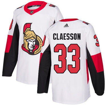 Adidas Men's Ottawa Senators #33 Fredrik Claesson Authentic White Away NHL Jersey