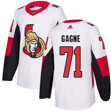Adidas Men's Ottawa Senators #71 Gabriel Gagne Authentic White Away NHL Jersey