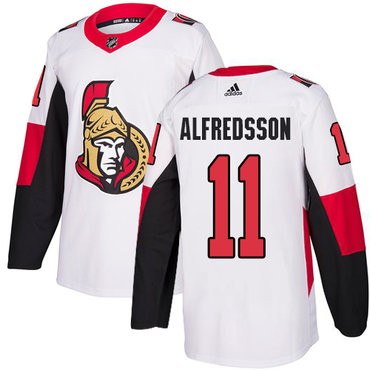 Adidas Men's Ottawa Senators #11 Daniel Alfredsson Authentic White Away NHL Jersey