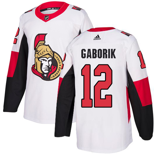 Adidas Men's Ottawa Senators #12 Marian Gaborik Authentic White Away NHL Jersey