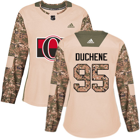 Adidas Senators #95 Matt Duchene Camo Authentic 2017 Veterans Day Women's Stitched NHL Jersey