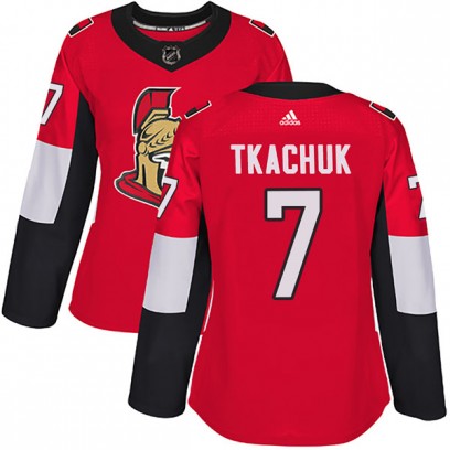 Women's Authentic Ottawa Senators #7 Brady Tkachuk Adidas Home Red Jersey