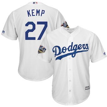 Men's Los Angeles Dodgers #27 Max Muncy Majestic Royal 2018 World Series Cool Base Player Jersey