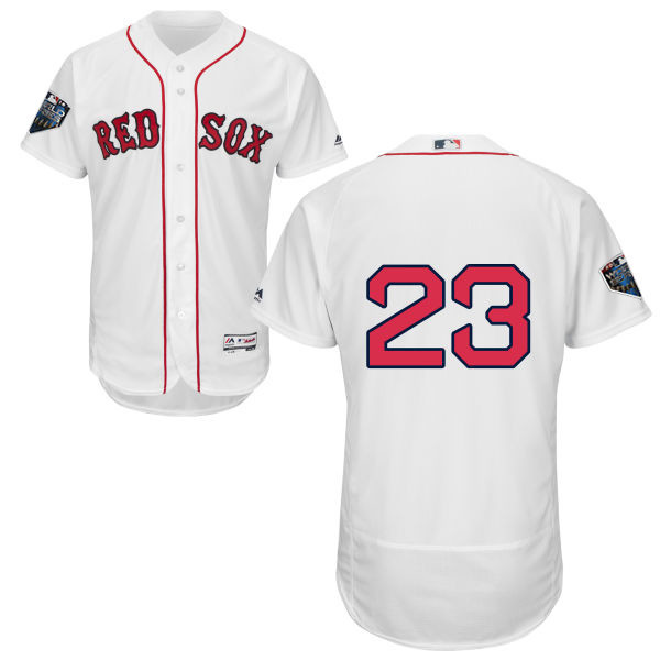 Red Sox #23 Blake Swihart White Flexbase Authentic Collection 2018 World Series Stitched MLB Jersey