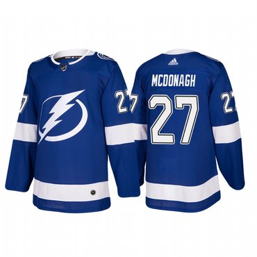 Adidas Tampa Bay Lightning #27 Ryan McDonagh Authentic Player Blue Home Jersey