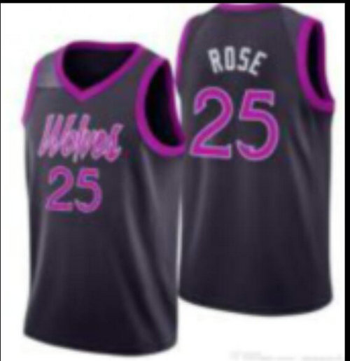 Men's Minnesota Timberwolves #25 Derrick Rose Nike Purple 2019 Swingman Jersey City Edition