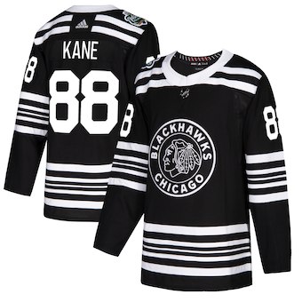 Adidas Chicago Blackhawks #88 Patrick Kane Black 2019 Winter Classic Authentic Player Jersey