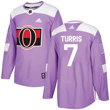 Kid Adidas Senators 7 Kyle Turris Purple Authentic Fights Cancer Stitched NHL Jersey