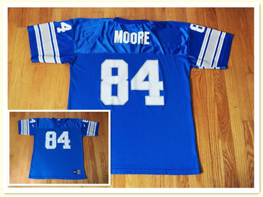 Vtg Reebok Herman Moore Detroit Lions #84 Blue Jersey 